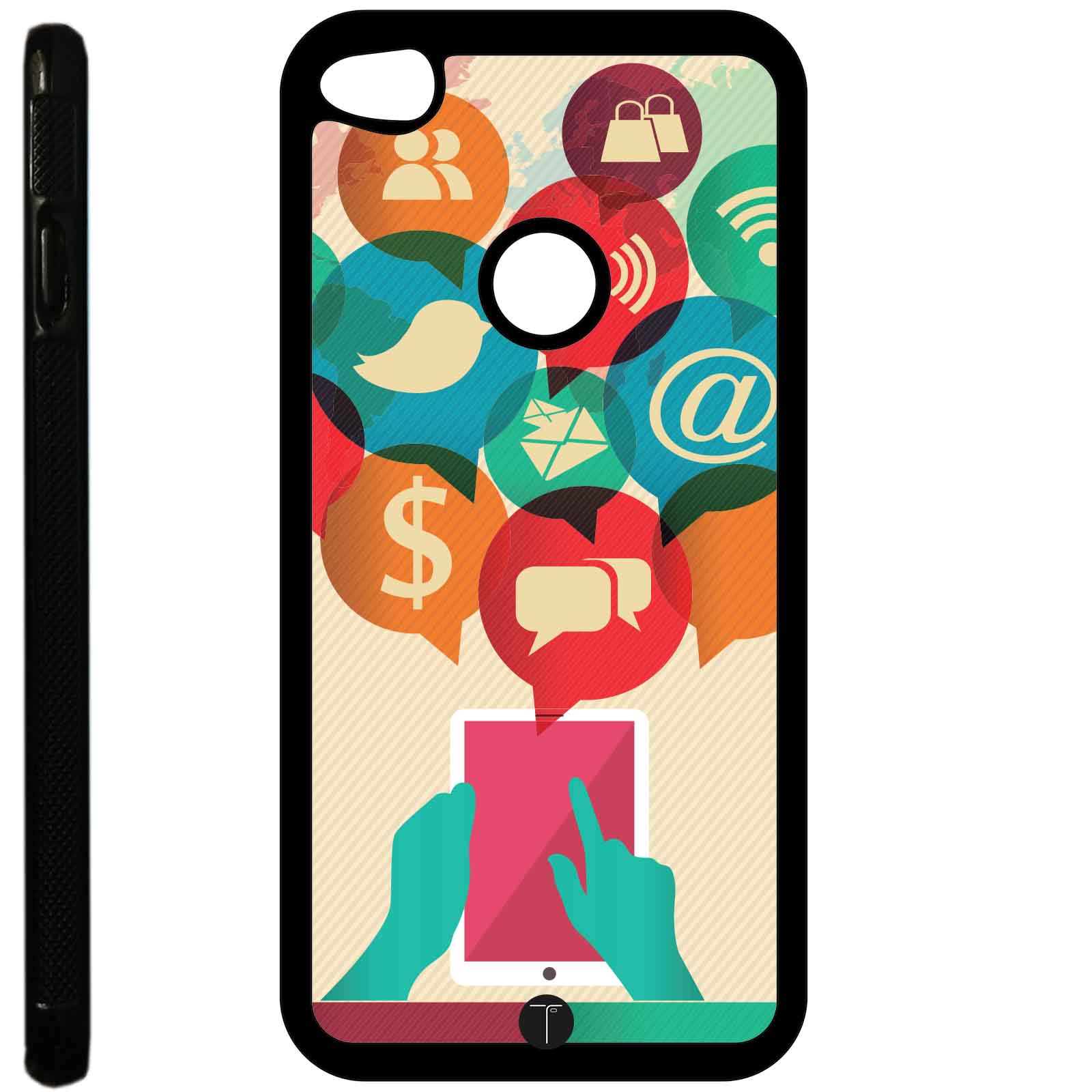 Custodia cover TPU GEL per Huawei P8 Lite 2017 -SB nera Design _1062_1079 - Foto 3 di 19