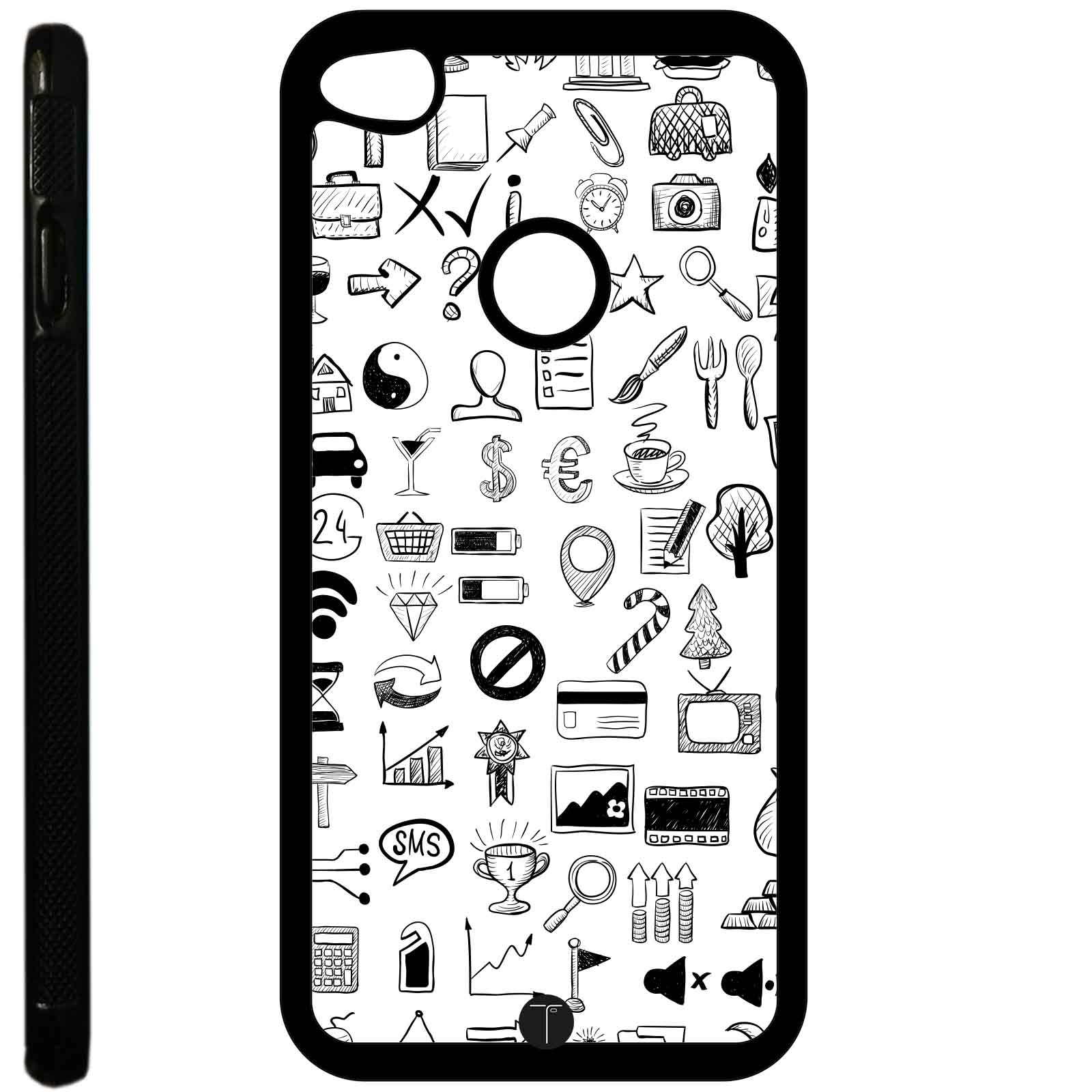 Custodia cover TPU GEL per Huawei P8 Lite 2017 -SB nera Design _1062_1079 - Foto 10 di 19